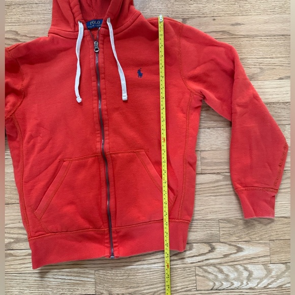 Orange Polo Ralph Lauren Full Zip Hoodie Small - Picture 2 of 7